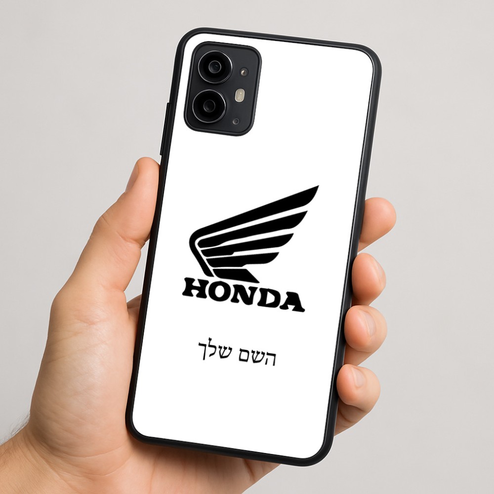 כיסוי בעיצוב אישי עם השם שלך לדגם - Motorola Moto G64 בעיצוב הונדה