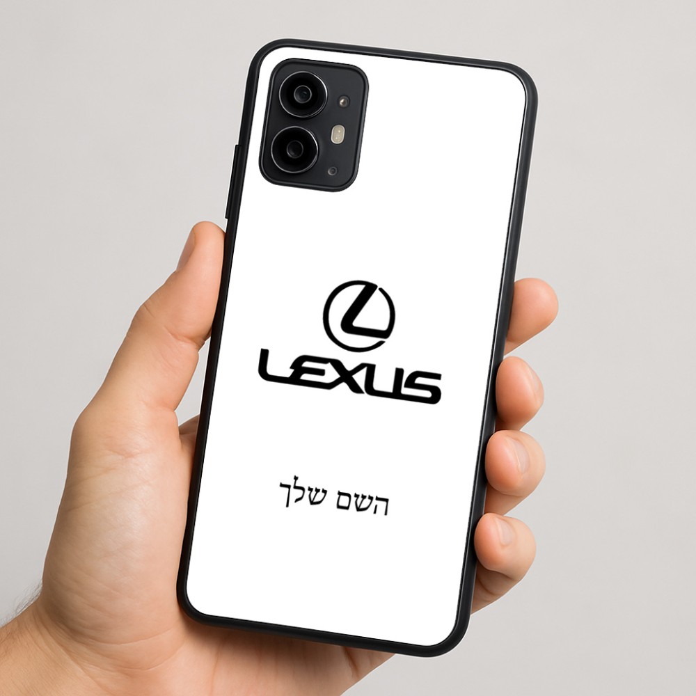 כיסוי בעיצוב אישי עם השם שלך לדגם - Motorola Moto G64 בעיצוב לקסוס