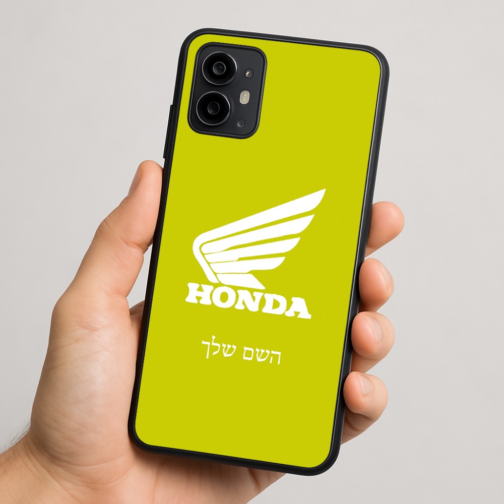 כיסוי בעיצוב אישי עם השם שלך לדגם - Motorola Moto G64 בעיצוב הונדה