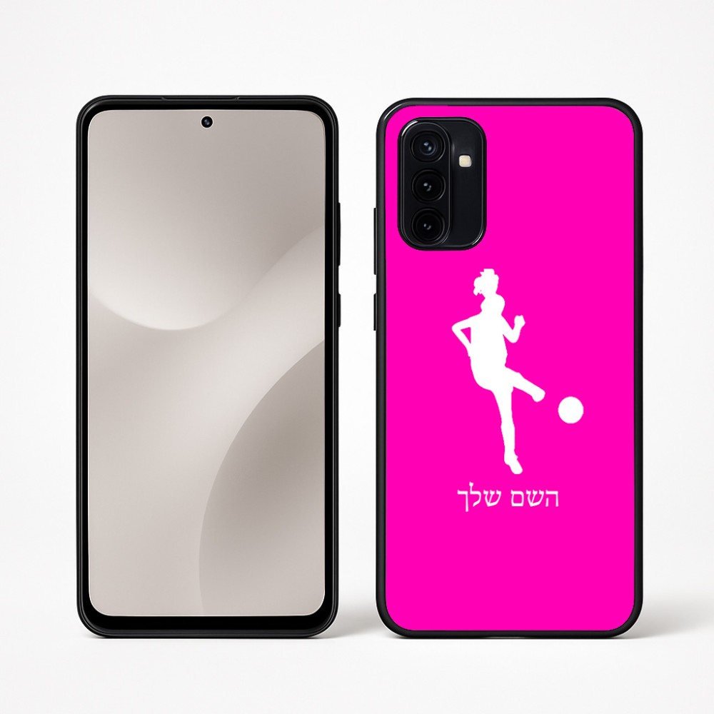 כיסוי בעיצוב אישי עם השם שלך לדגם - Motorola Moto G67 Power 5G בעיצוב שחקנית כדורגל - אישה
