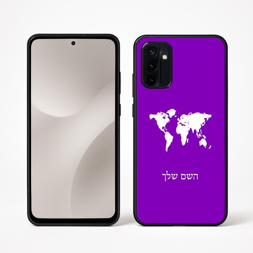 כיסוי בעיצוב אישי עם השם שלך לדגם - Motorola Moto G67 Power 5G בעיצוב מפת העולם