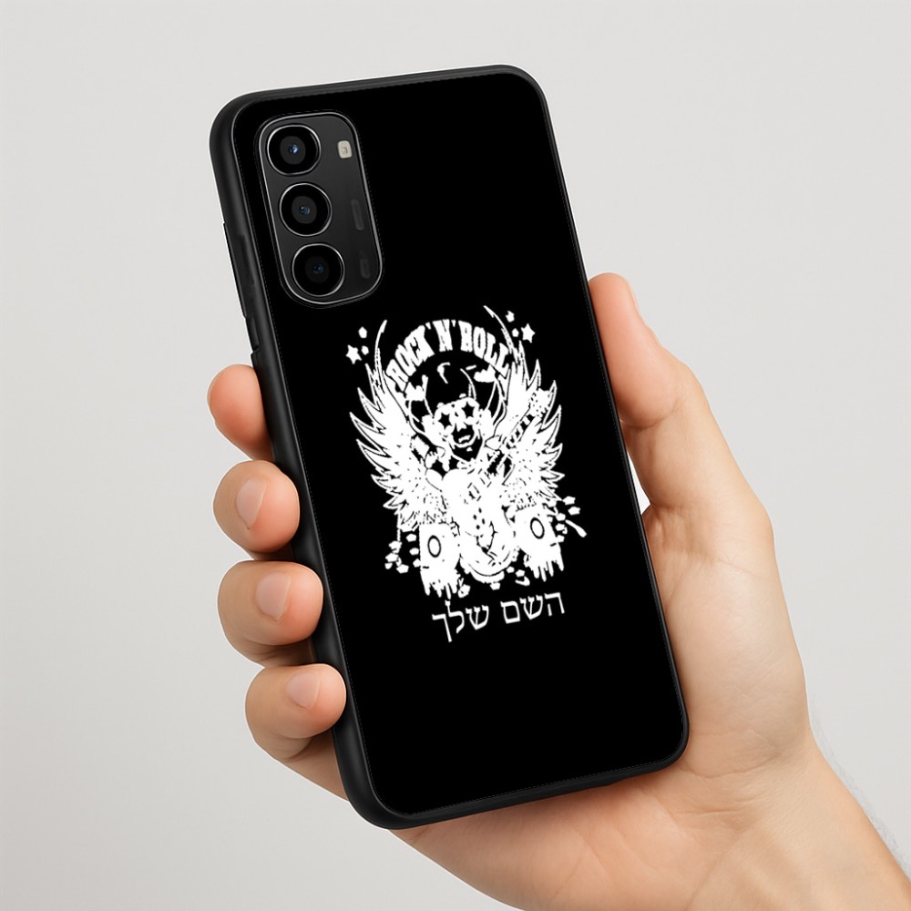 כיסוי בעיצוב אישי עם השם שלך לדגם - Motorola Moto G67 Power 5G בעיצוב רוקנרול