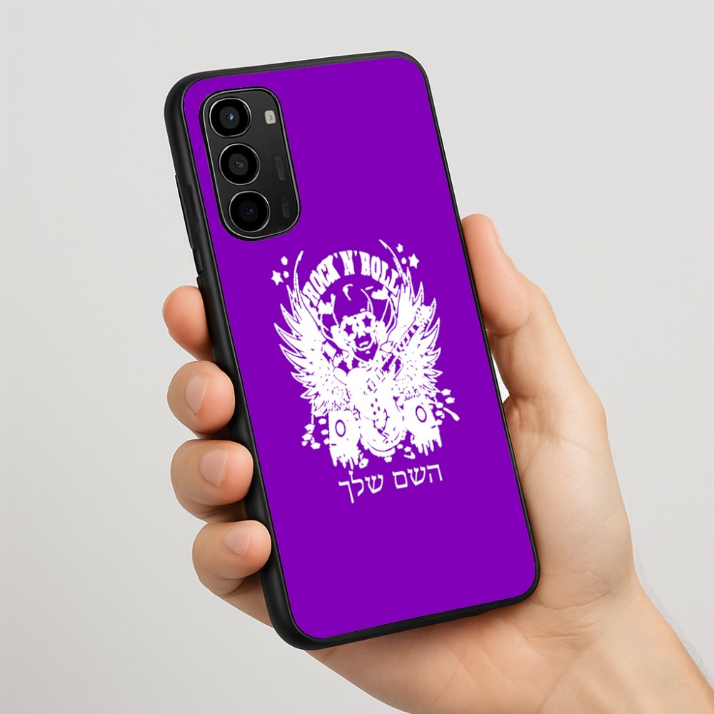 כיסוי בעיצוב אישי עם השם שלך לדגם - Motorola Moto G67 Power 5G בעיצוב רוקנרול