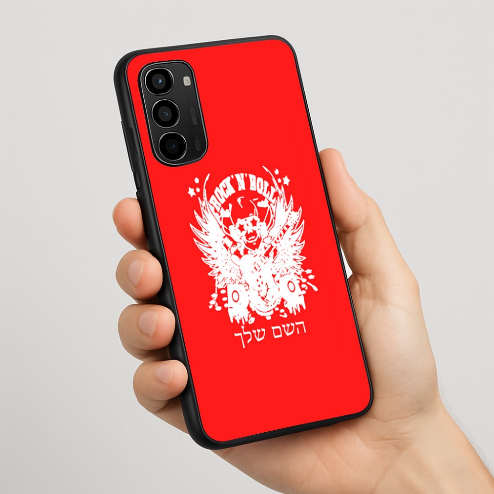 כיסוי בעיצוב אישי עם השם שלך לדגם - Motorola Moto G67 Power 5G בעיצוב רוקנרול
