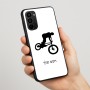 כיסוי בעיצוב אישי עם השם שלך לדגם - Motorola Moto G67 Power 5G בעיצוב רוכב אופניים