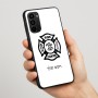 כיסוי בעיצוב אישי עם השם שלך לדגם - Motorola Moto G67 Power 5G בעיצוב כבאי - תגית