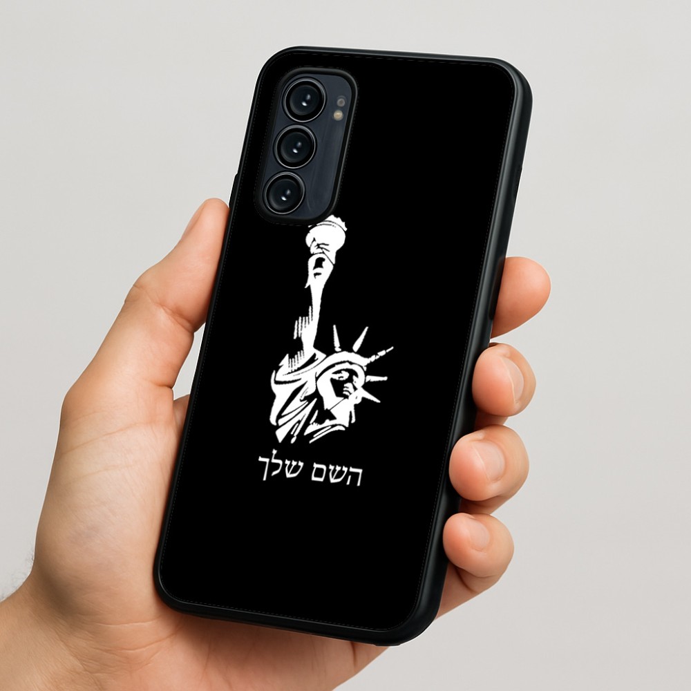 כיסוי בעיצוב אישי עם השם שלך לדגם - Motorola Signature 5G בעיצוב פסל החירות