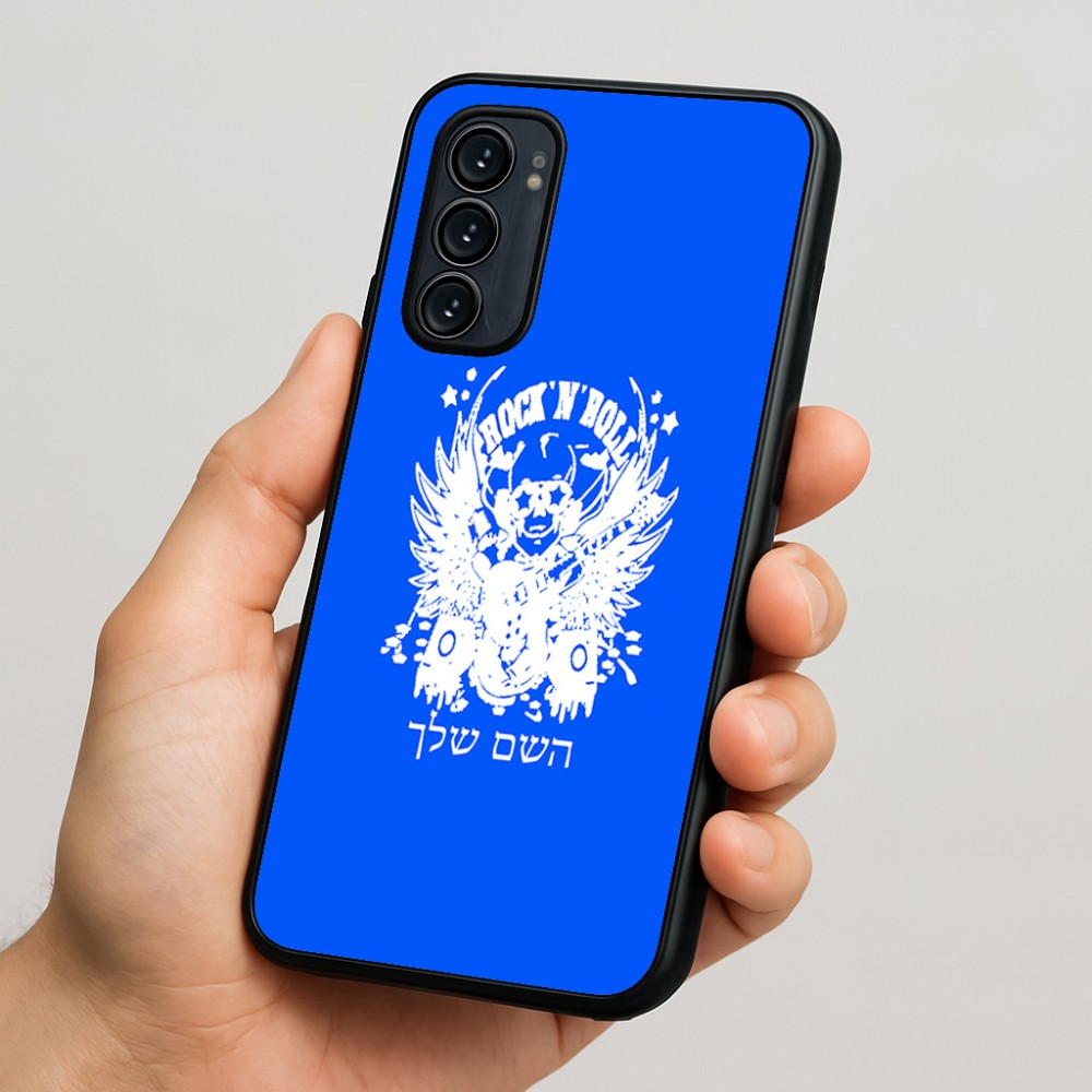 כיסוי בעיצוב אישי עם השם שלך לדגם - Motorola Signature 5G בעיצוב רוקנרול