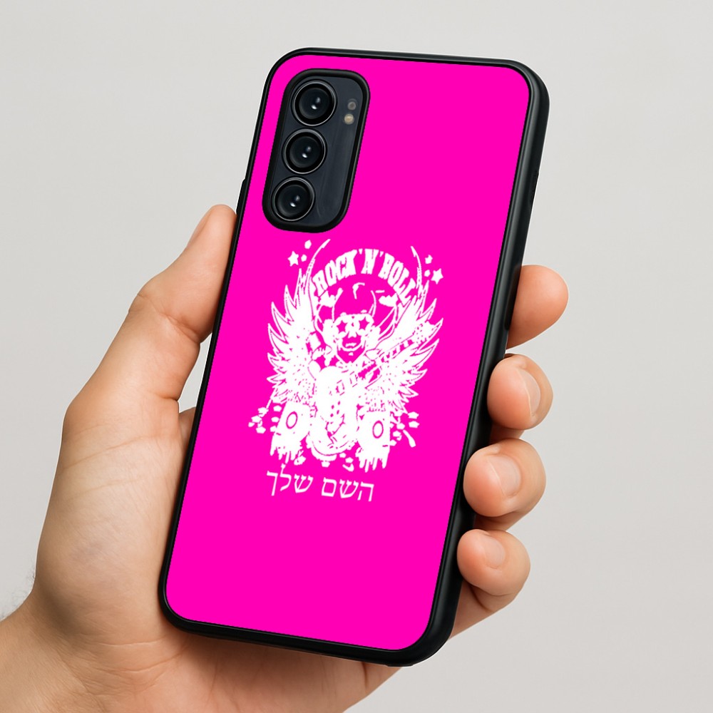 כיסוי בעיצוב אישי עם השם שלך לדגם - Motorola Signature 5G בעיצוב רוקנרול