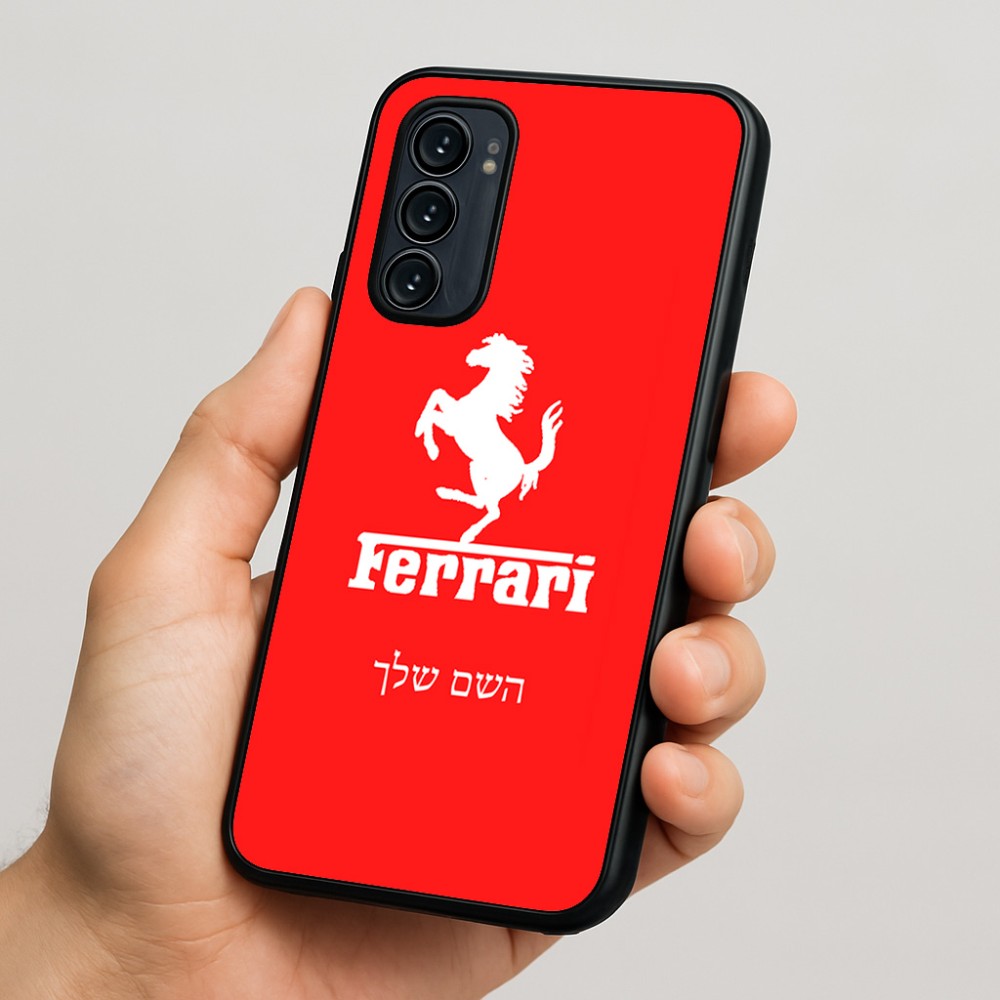 כיסוי בעיצוב אישי עם השם שלך לדגם - Motorola Signature 5G בעיצוב פרארי