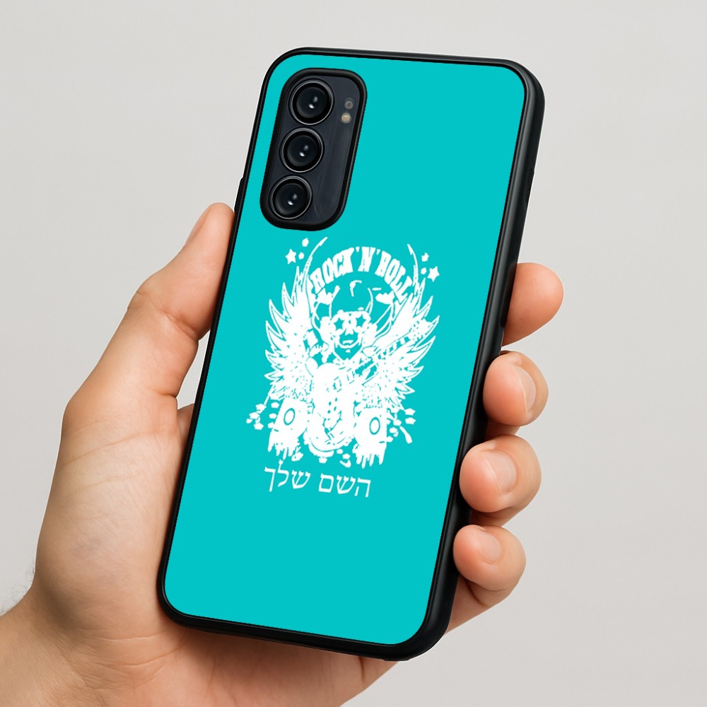 כיסוי בעיצוב אישי עם השם שלך לדגם - Motorola Signature 5G בעיצוב רוקנרול