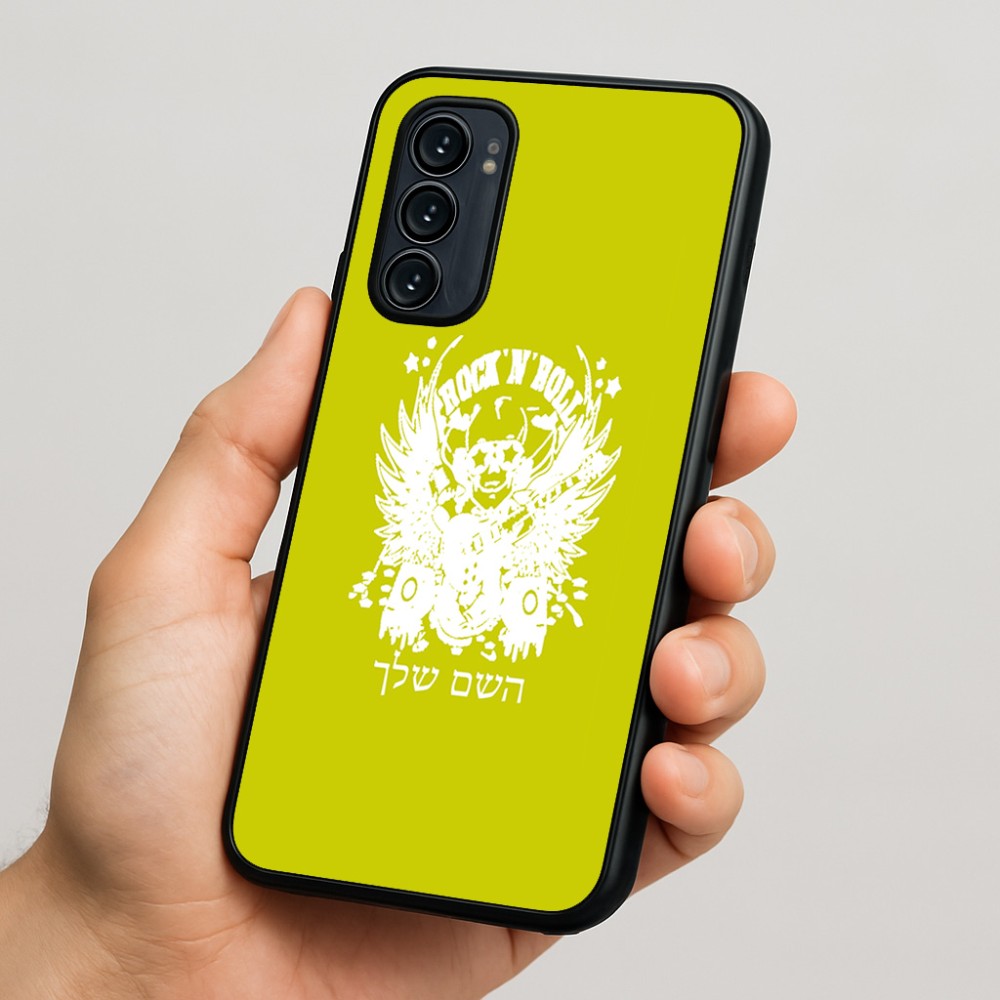 כיסוי בעיצוב אישי עם השם שלך לדגם - Motorola Signature 5G בעיצוב רוקנרול