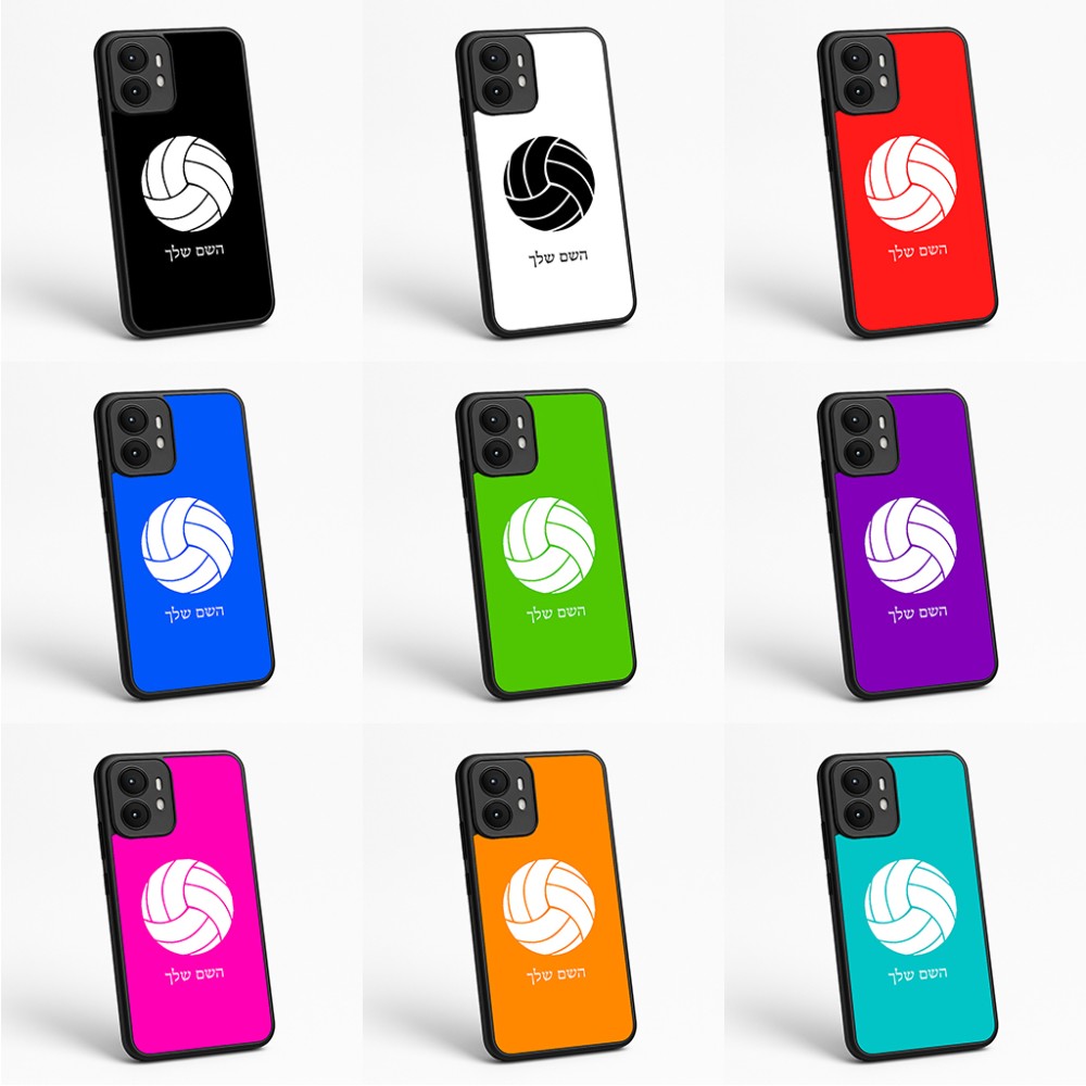 כיסוי בעיצוב אישי עם השם שלך לדגם - Motorola moto X70 Air בעיצוב כדור כדורעף