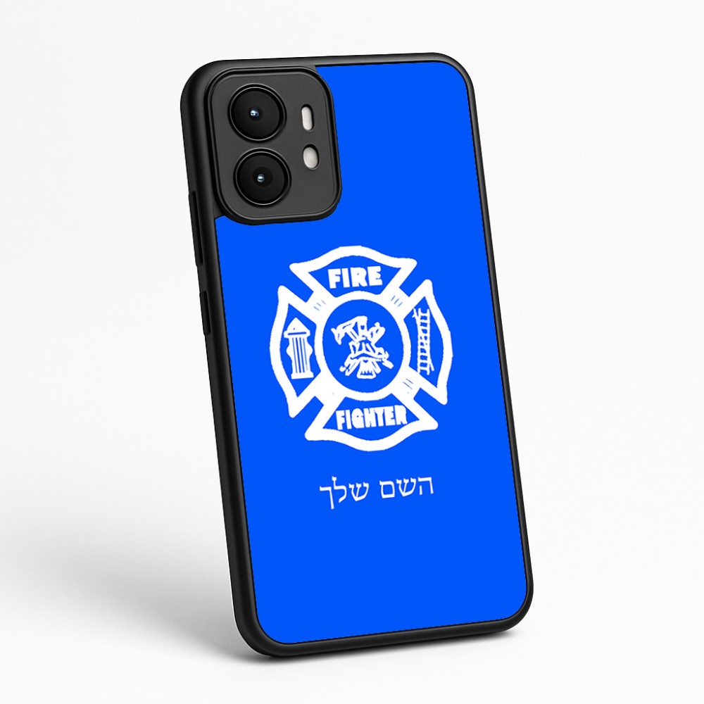 כיסוי בעיצוב אישי עם השם שלך לדגם - Motorola moto X70 Air בעיצוב כבאי - תגית