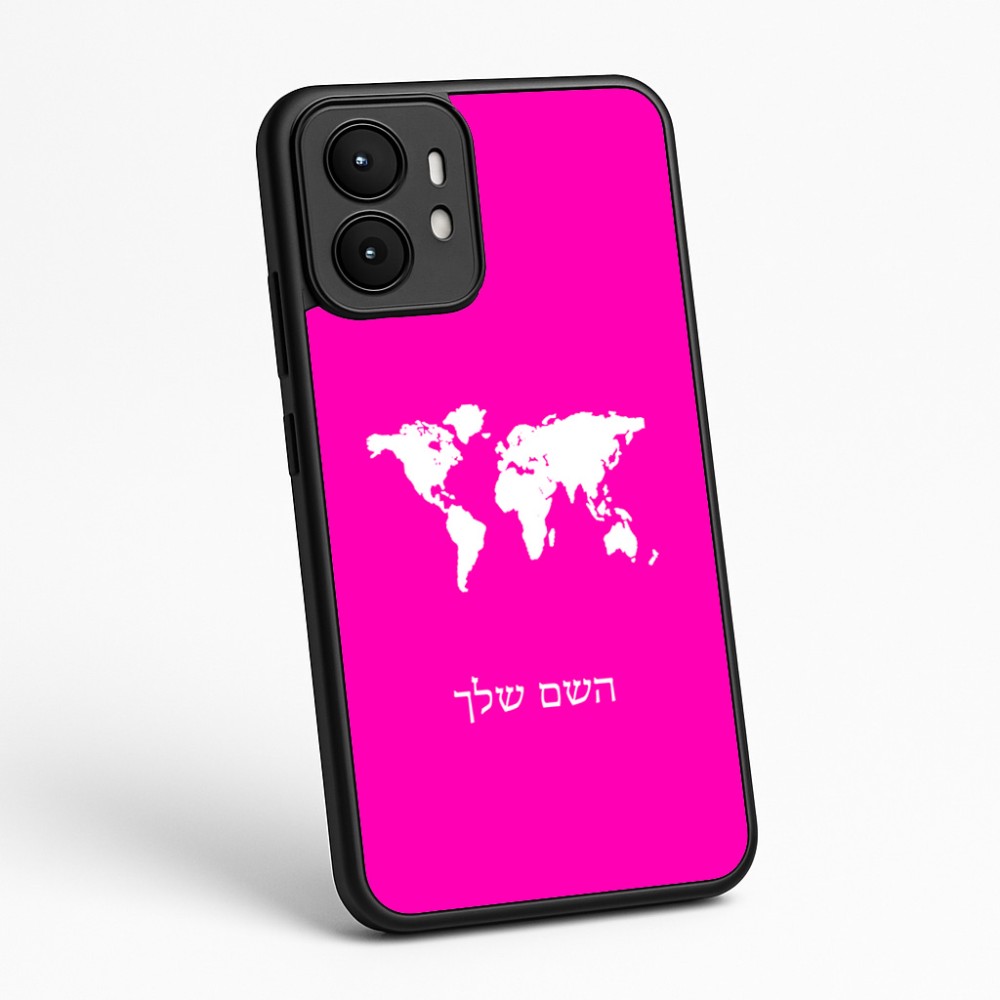 כיסוי בעיצוב אישי עם השם שלך לדגם - Motorola moto X70 Air בעיצוב מפת העולם