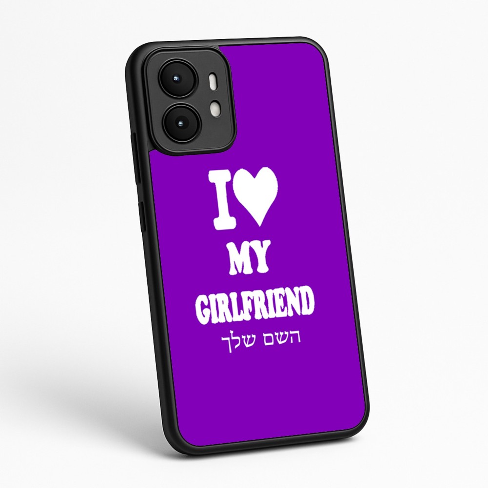 כיסוי בעיצוב אישי עם השם שלך לדגם - Motorola moto X70 Air בעיצוב אוהב את החברה שלי