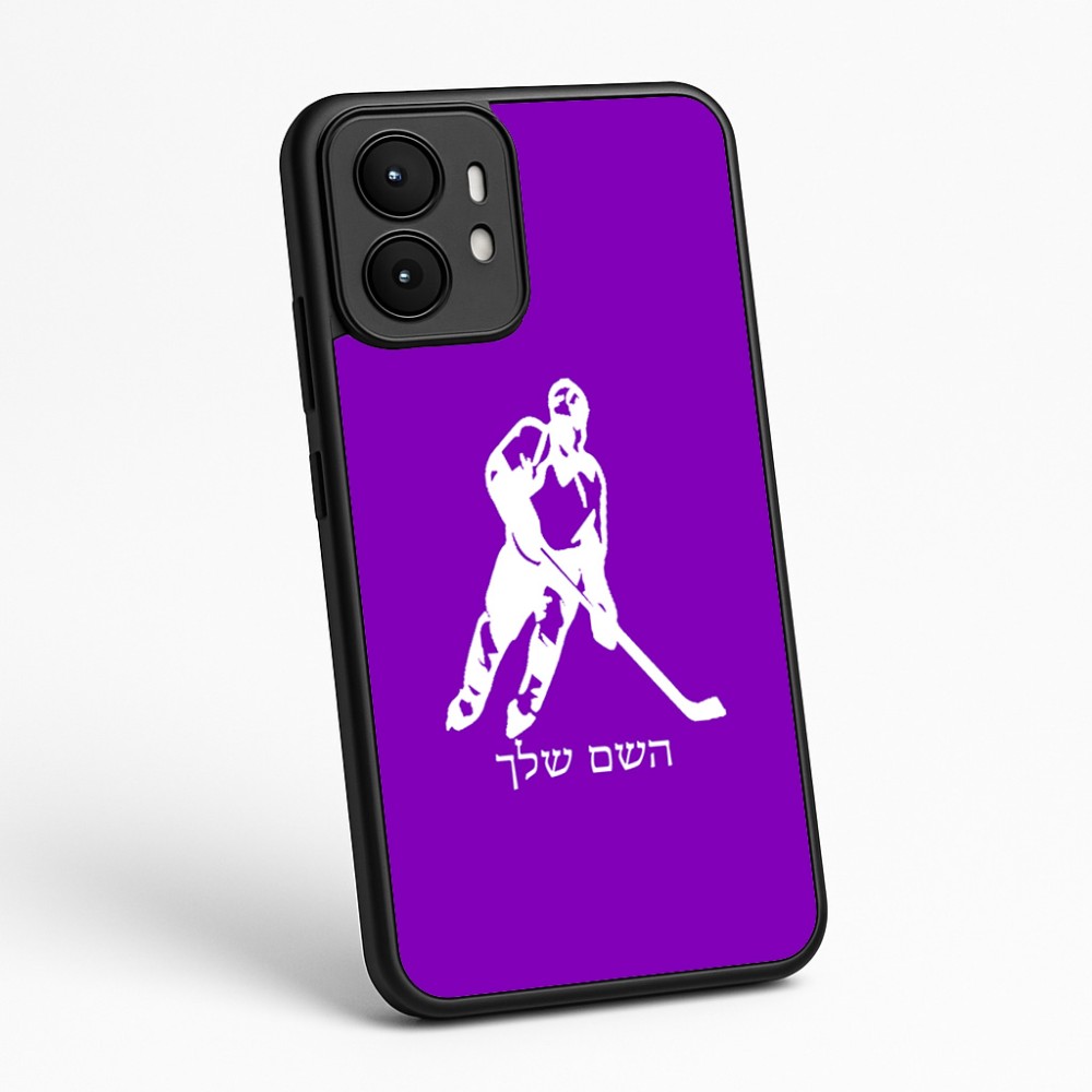 כיסוי בעיצוב אישי עם השם שלך לדגם - Motorola moto X70 Air בעיצוב שחקן הוקי