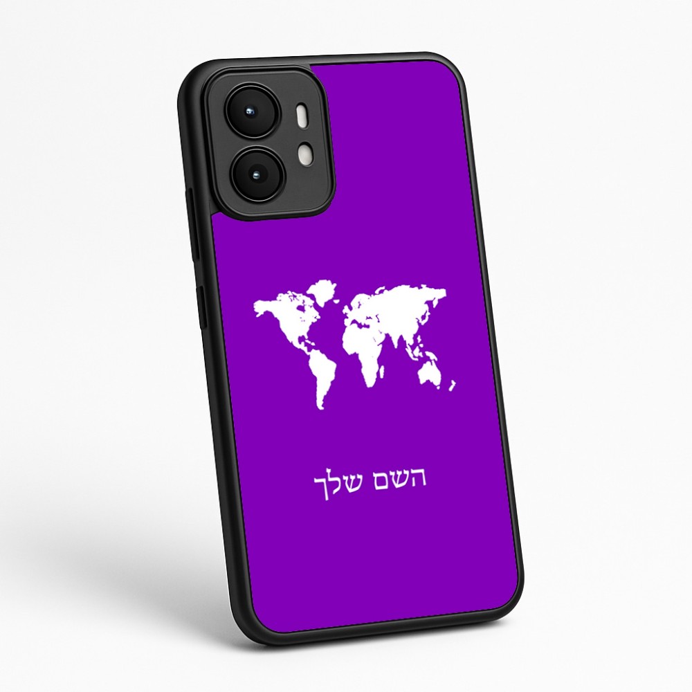 כיסוי בעיצוב אישי עם השם שלך לדגם - Motorola moto X70 Air בעיצוב מפת העולם