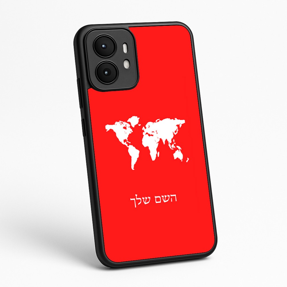 כיסוי בעיצוב אישי עם השם שלך לדגם - Motorola moto X70 Air בעיצוב מפת העולם