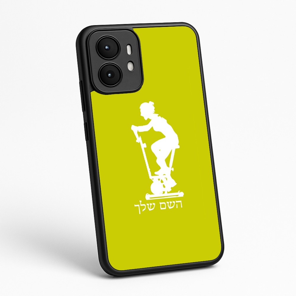 כיסוי בעיצוב אישי עם השם שלך לדגם - Motorola moto X70 Air בעיצוב אימון ספינינג - אישה