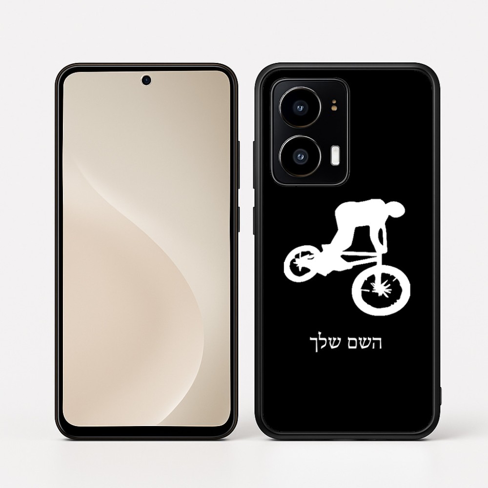 כיסוי בעיצוב אישי עם השם שלך לדגם - Motorola moto X70 Air בעיצוב רוכב אופניים
