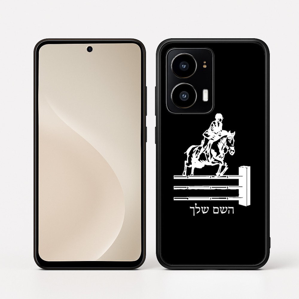 כיסוי בעיצוב אישי עם השם שלך לדגם - Motorola moto X70 Air בעיצוב רוכב סוסים