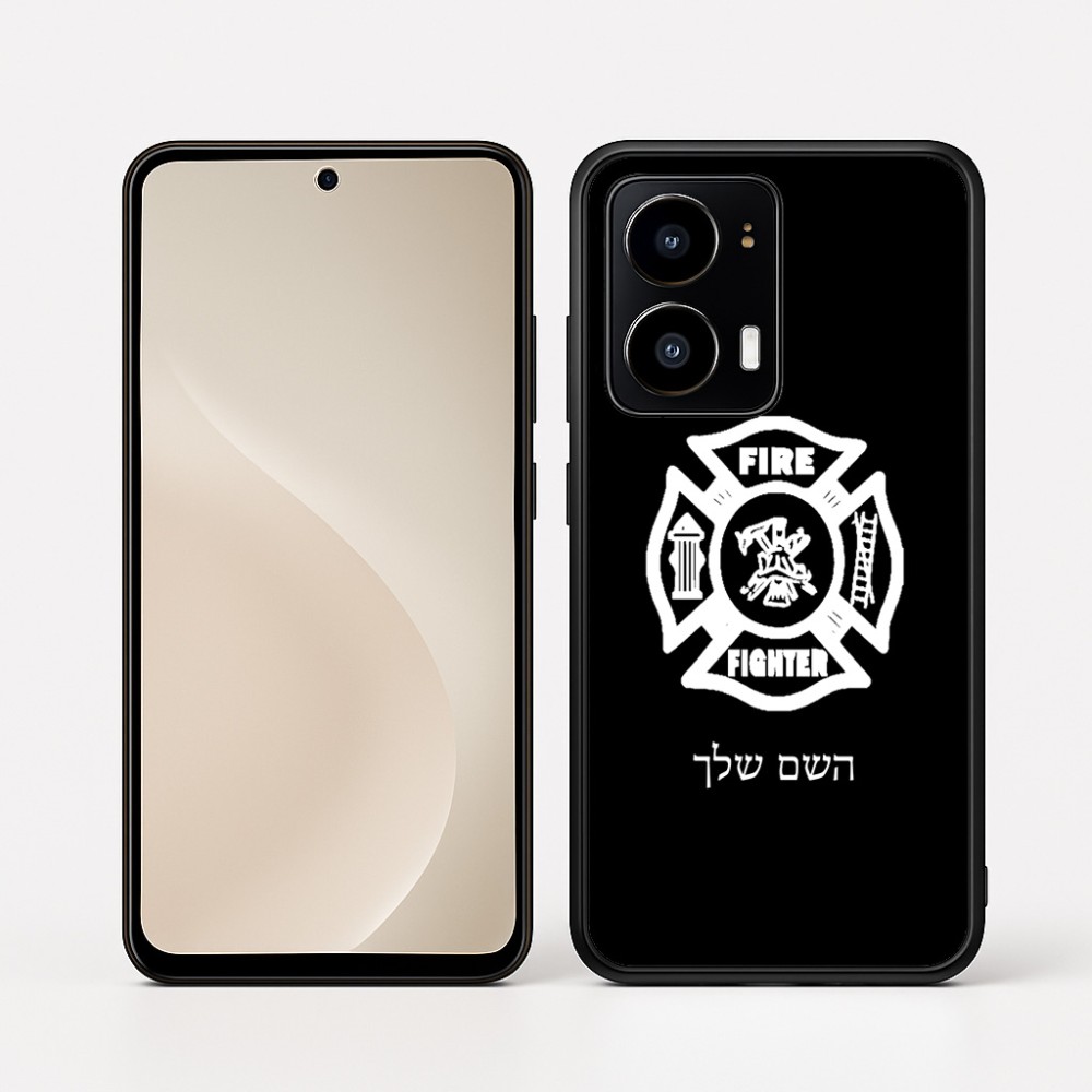כיסוי בעיצוב אישי עם השם שלך לדגם - Motorola moto X70 Air בעיצוב כבאי - תגית