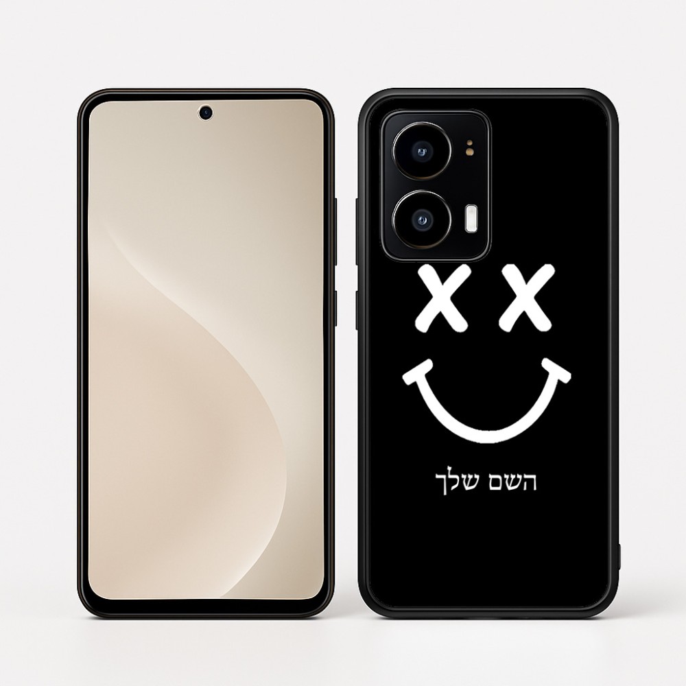 כיסוי בעיצוב אישי עם השם שלך לדגם - Motorola moto X70 Air בעיצוב סמיילי