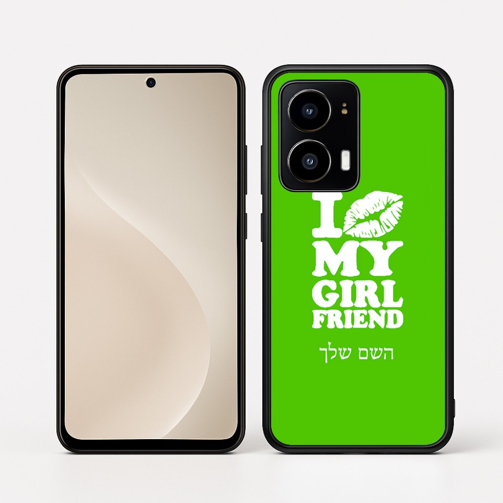 כיסוי בעיצוב אישי עם השם שלך לדגם - Motorola moto X70 Air בעיצוב לנשק את החברה שלי