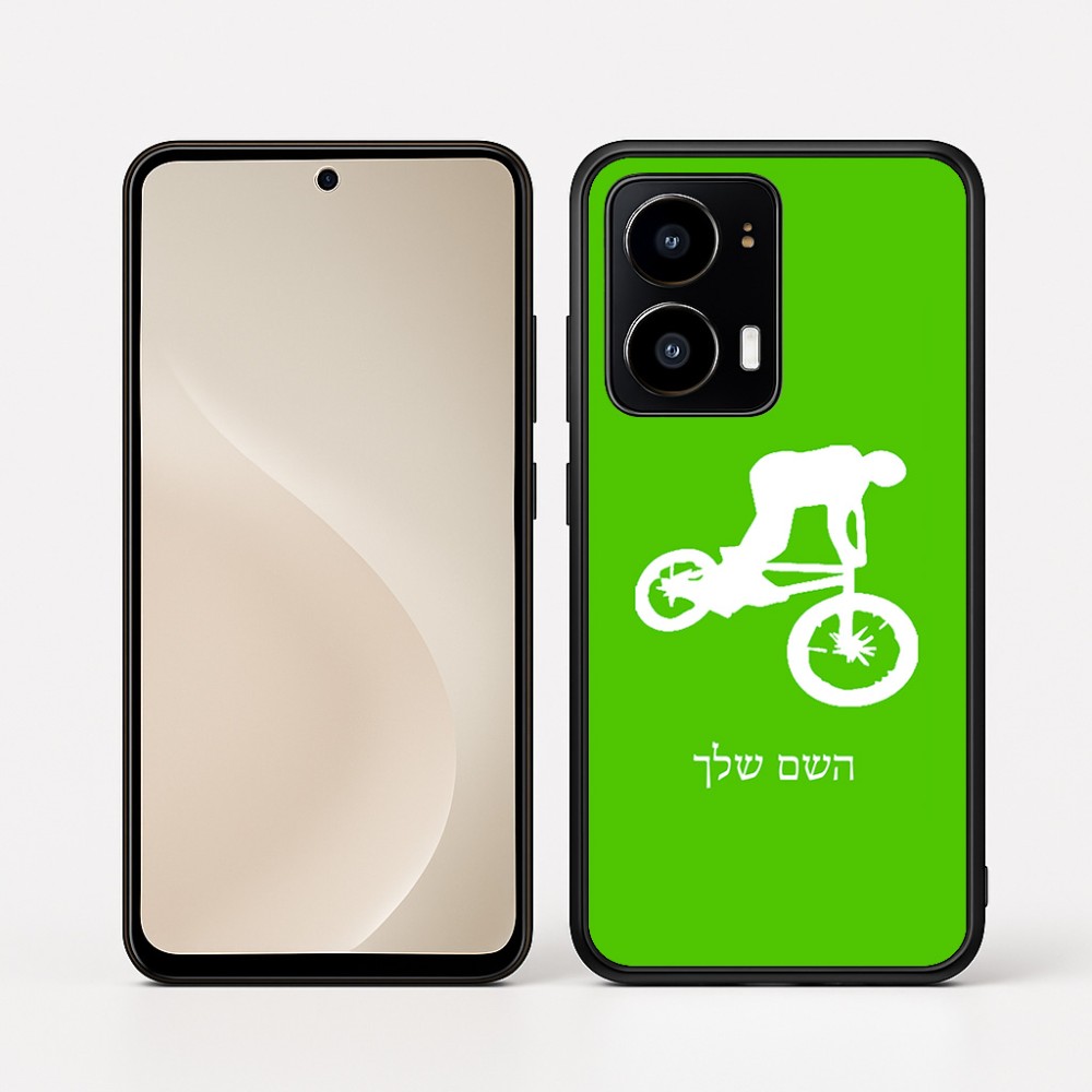 כיסוי בעיצוב אישי עם השם שלך לדגם - Motorola moto X70 Air בעיצוב רוכב אופניים