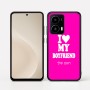 כיסוי בעיצוב אישי עם השם שלך לדגם - Motorola moto X70 Air בעיצוב אוהבת את החבר שלי
