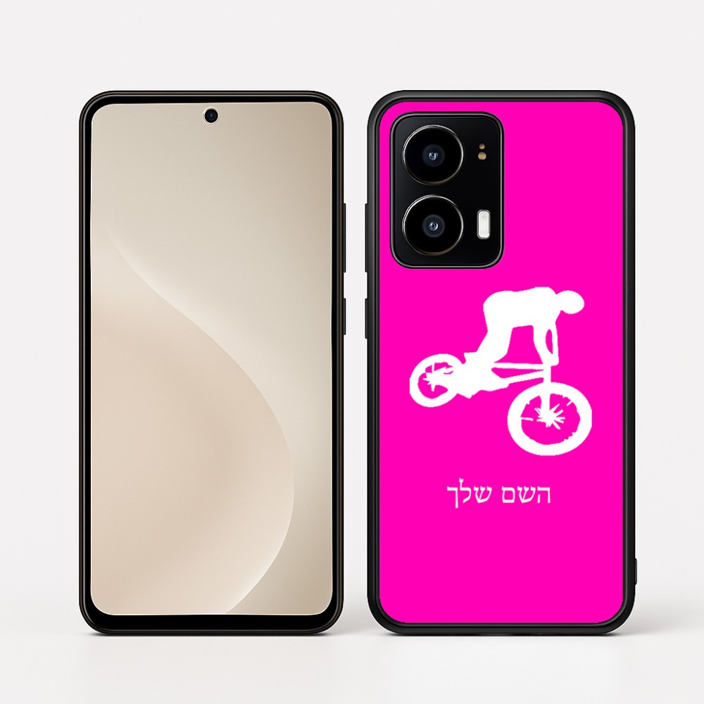 כיסוי בעיצוב אישי עם השם שלך לדגם - Motorola moto X70 Air בעיצוב רוכב אופניים