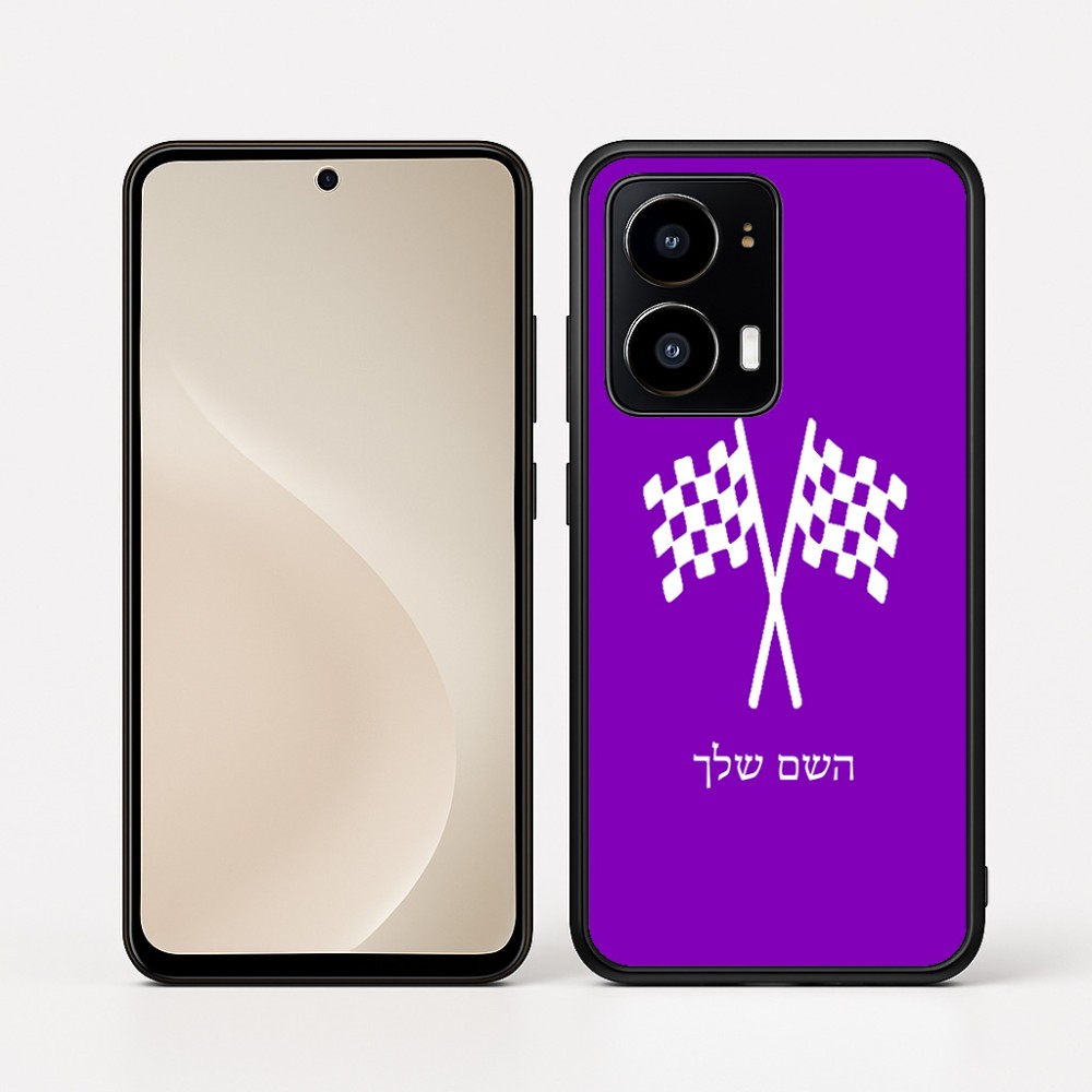 כיסוי בעיצוב אישי עם השם שלך לדגם - Motorola moto X70 Air בעיצוב דגל המירוץ