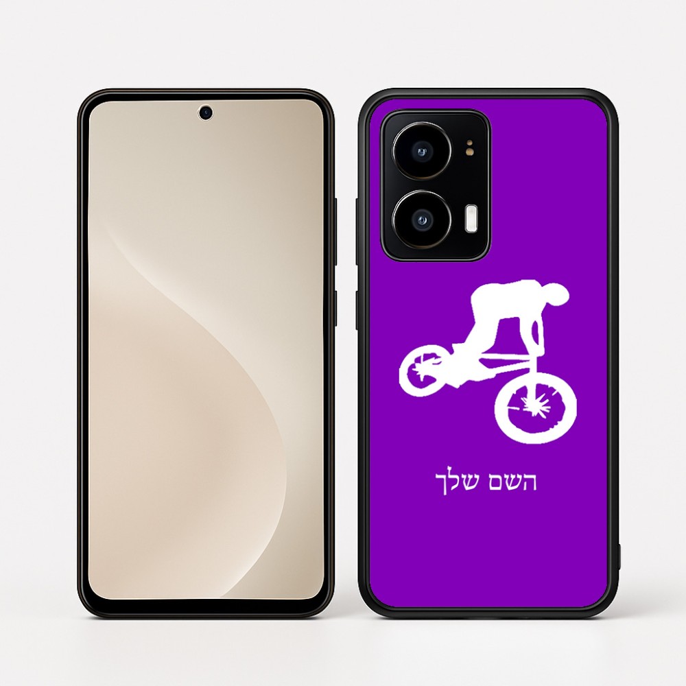 כיסוי בעיצוב אישי עם השם שלך לדגם - Motorola moto X70 Air בעיצוב רוכב אופניים