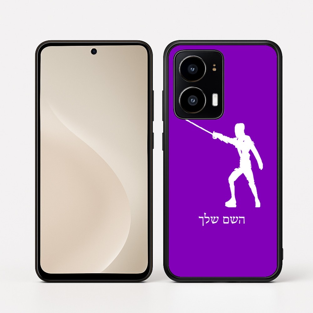 כיסוי בעיצוב אישי עם השם שלך לדגם - Motorola moto X70 Air בעיצוב לוחם סייף