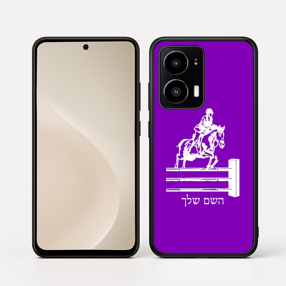 כיסוי בעיצוב אישי עם השם שלך לדגם - Motorola moto X70 Air בעיצוב רוכב סוסים