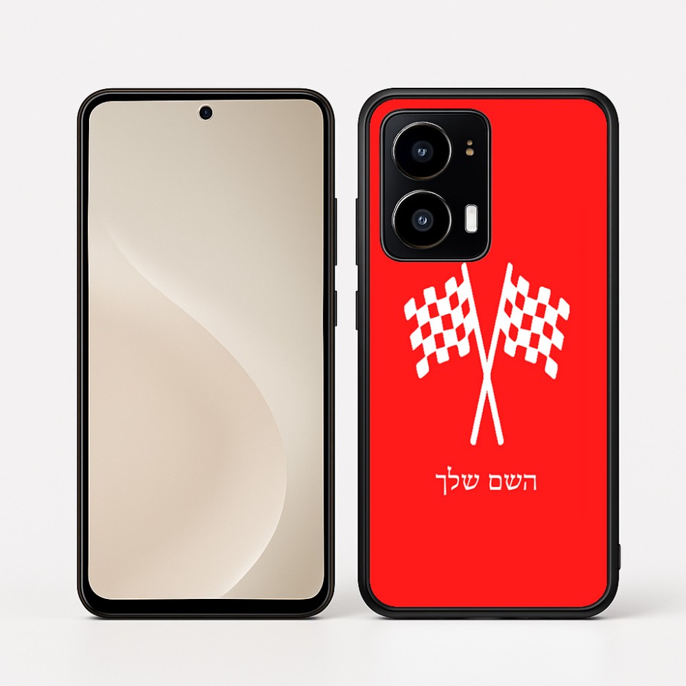 כיסוי בעיצוב אישי עם השם שלך לדגם - Motorola moto X70 Air בעיצוב דגל המירוץ