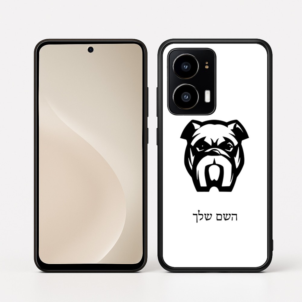כיסוי בעיצוב אישי עם השם שלך לדגם - Motorola moto X70 Air בעיצוב פרצוף בולדוג