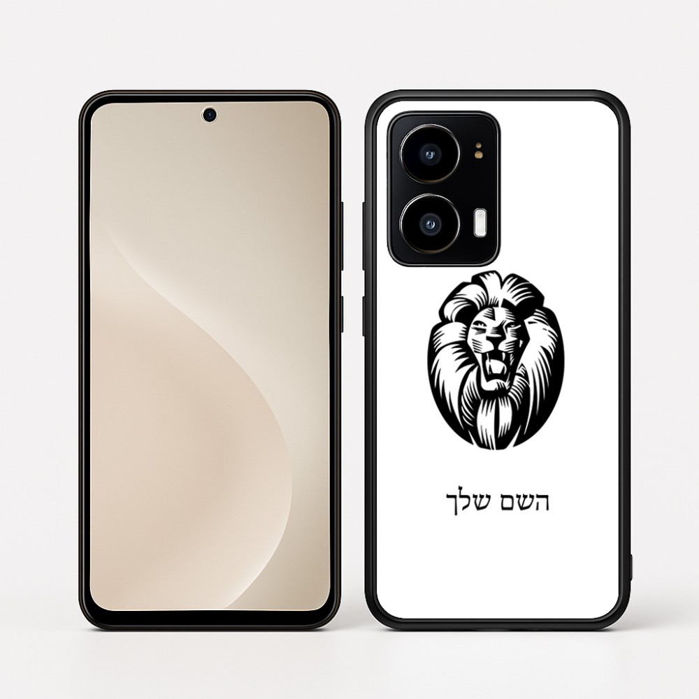 כיסוי בעיצוב אישי עם השם שלך לדגם - Motorola moto X70 Air בעיצוב פני אריה