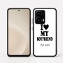 כיסוי בעיצוב אישי עם השם שלך לדגם - Motorola moto X70 Air בעיצוב אוהבת את החבר שלי