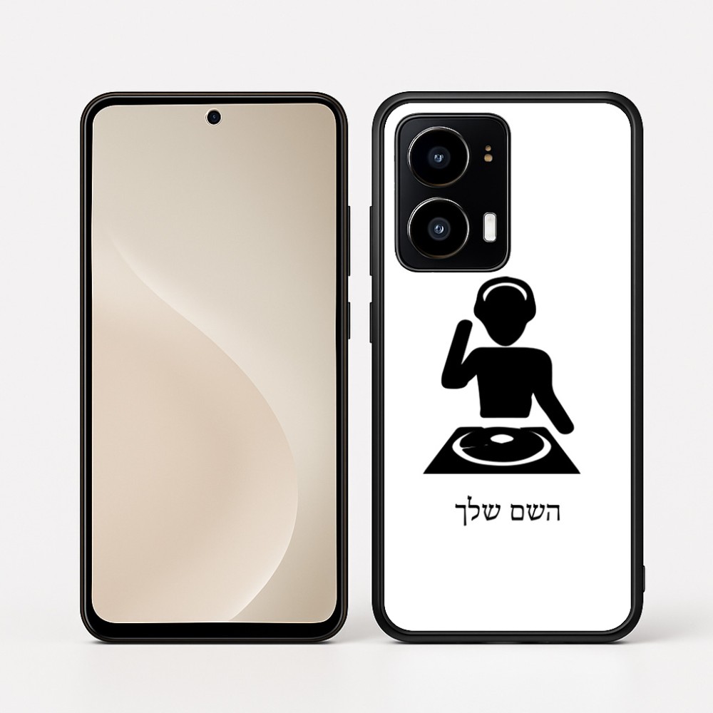 כיסוי בעיצוב אישי עם השם שלך לדגם - Motorola moto X70 Air בעיצוב אזור מוזיקה של די ג'יי