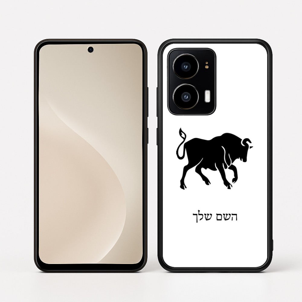 כיסוי בעיצוב אישי עם השם שלך לדגם - Motorola moto X70 Air בעיצוב מזלות - שור