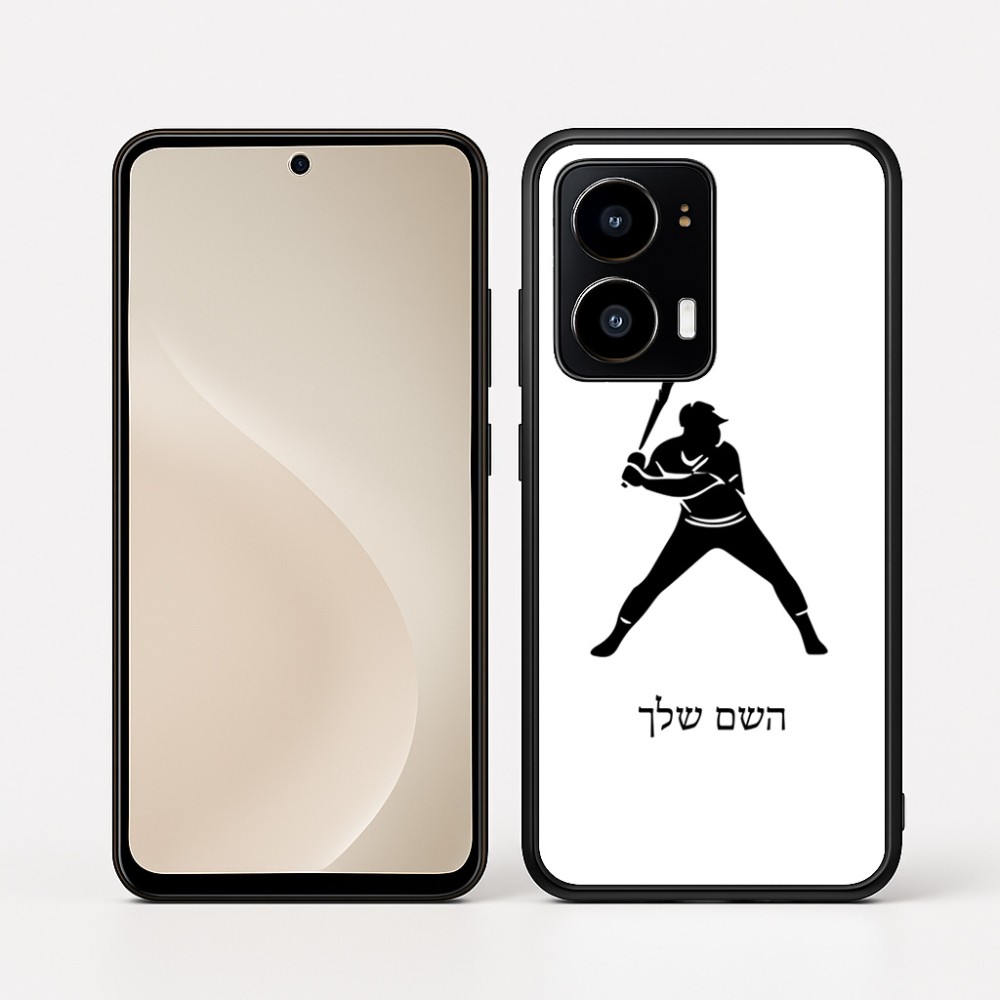 כיסוי בעיצוב אישי עם השם שלך לדגם - Motorola moto X70 Air בעיצוב שחקן בייסבול