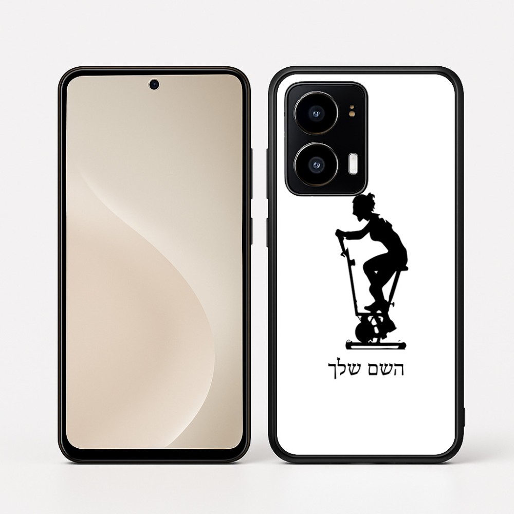 כיסוי בעיצוב אישי עם השם שלך לדגם - Motorola moto X70 Air בעיצוב אימון ספינינג - אישה