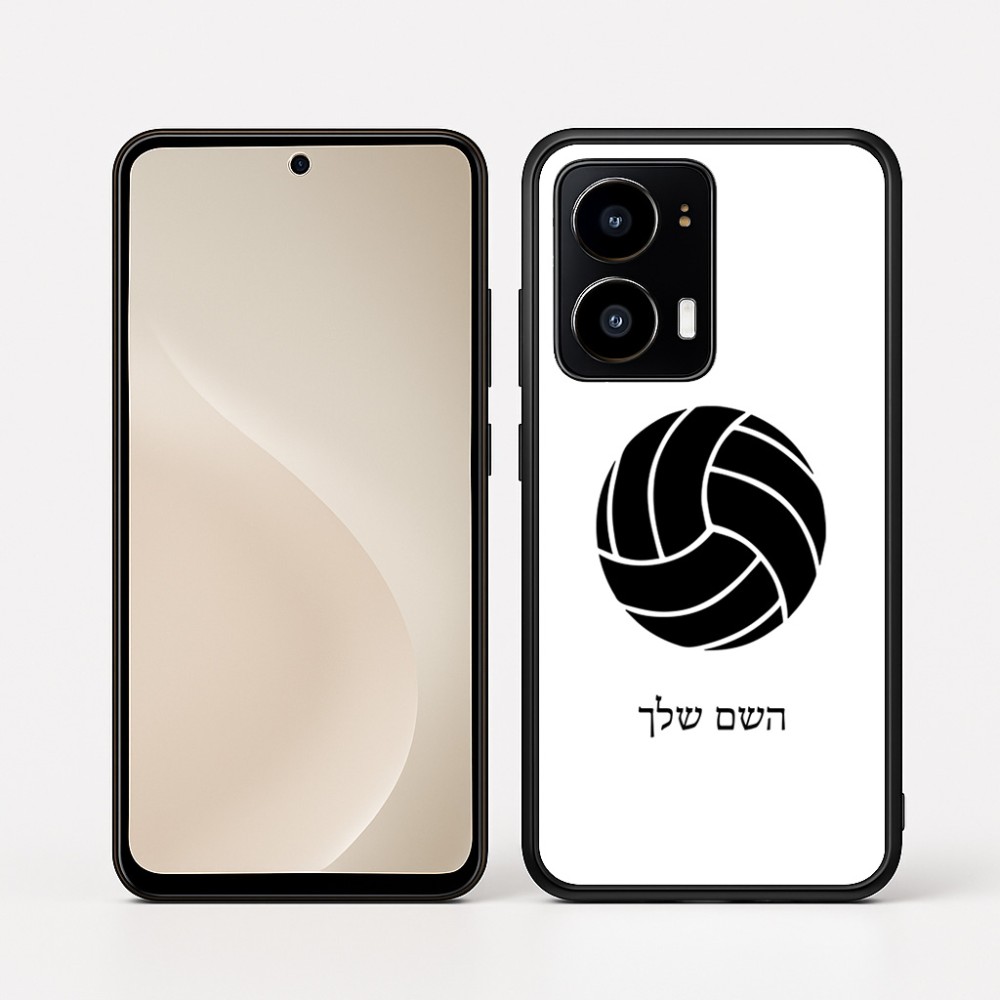 כיסוי בעיצוב אישי עם השם שלך לדגם - Motorola moto X70 Air בעיצוב כדור כדורעף