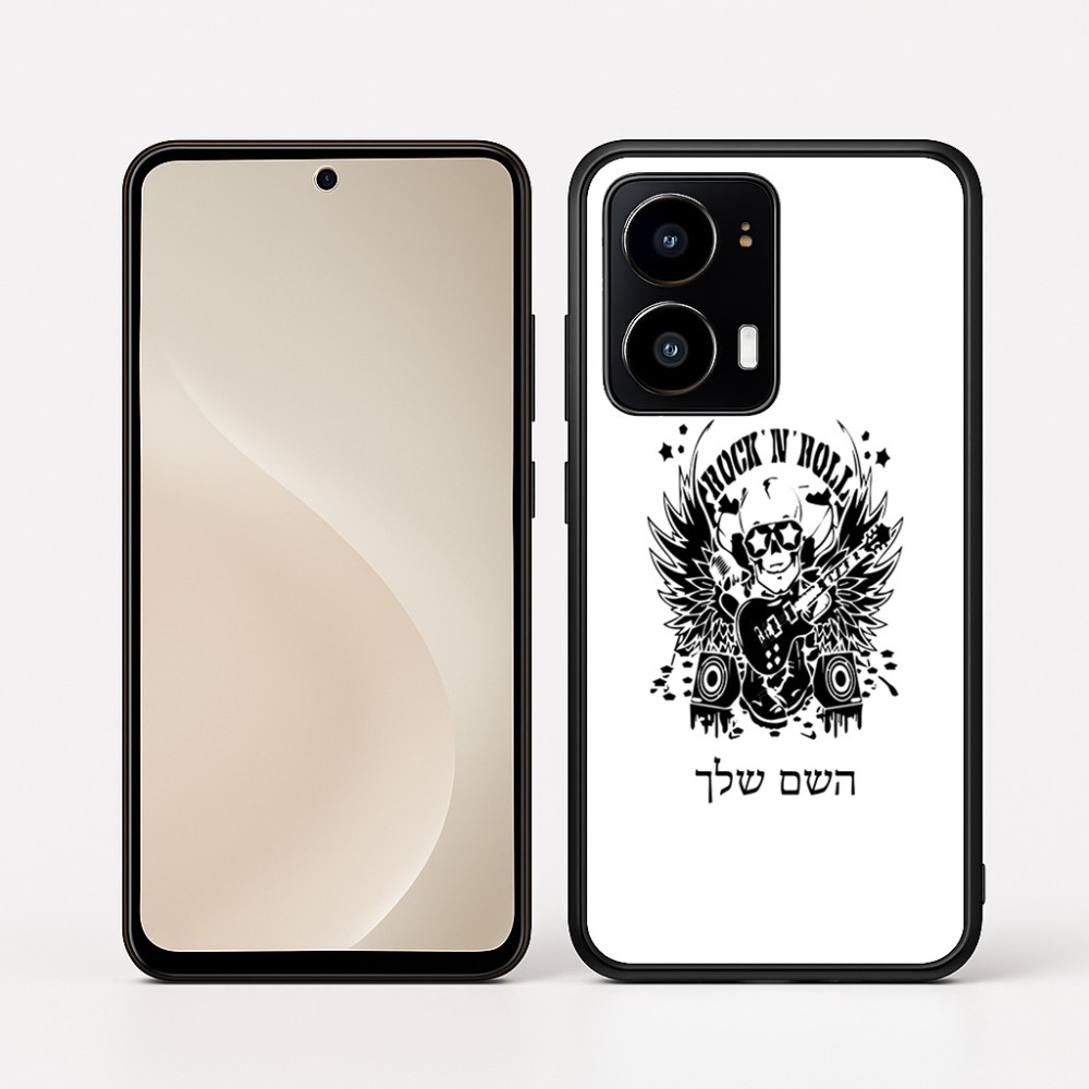 כיסוי בעיצוב אישי עם השם שלך לדגם - Motorola moto X70 Air בעיצוב רוקנרול