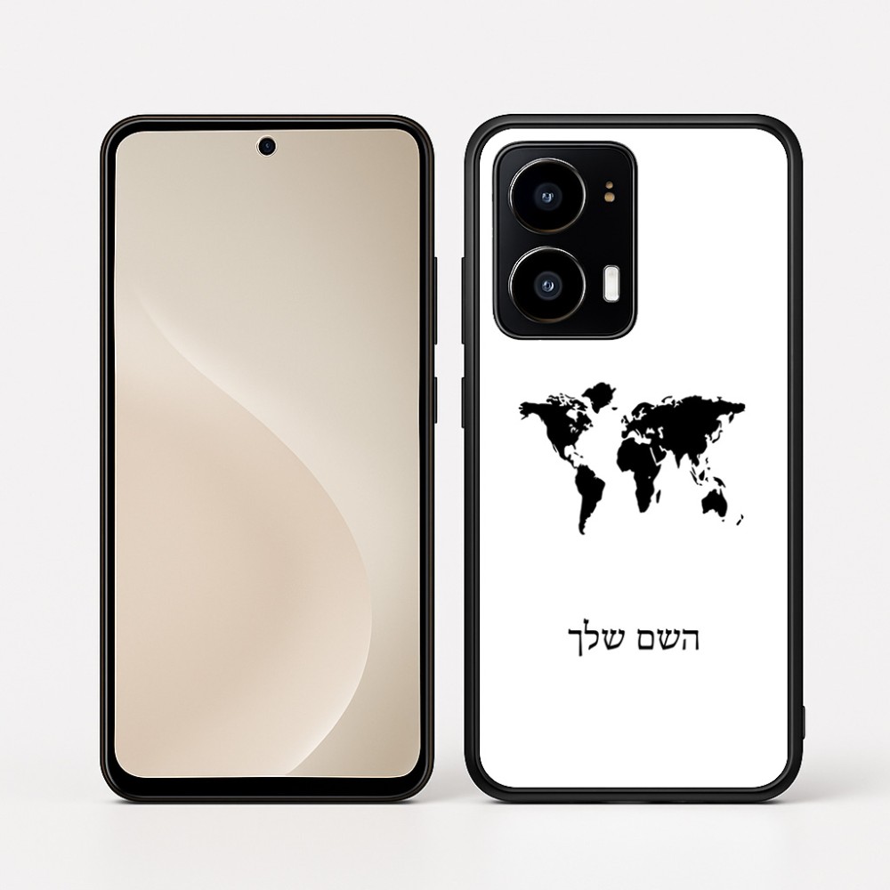 כיסוי בעיצוב אישי עם השם שלך לדגם - Motorola moto X70 Air בעיצוב מפת העולם