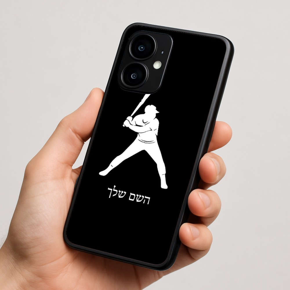 כיסוי בעיצוב אישי עם השם שלך לדגם - Motorola moto X70 Air בעיצוב שחקן בייסבול