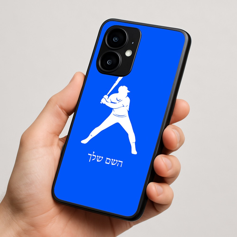 כיסוי בעיצוב אישי עם השם שלך לדגם - Motorola moto X70 Air בעיצוב שחקן בייסבול