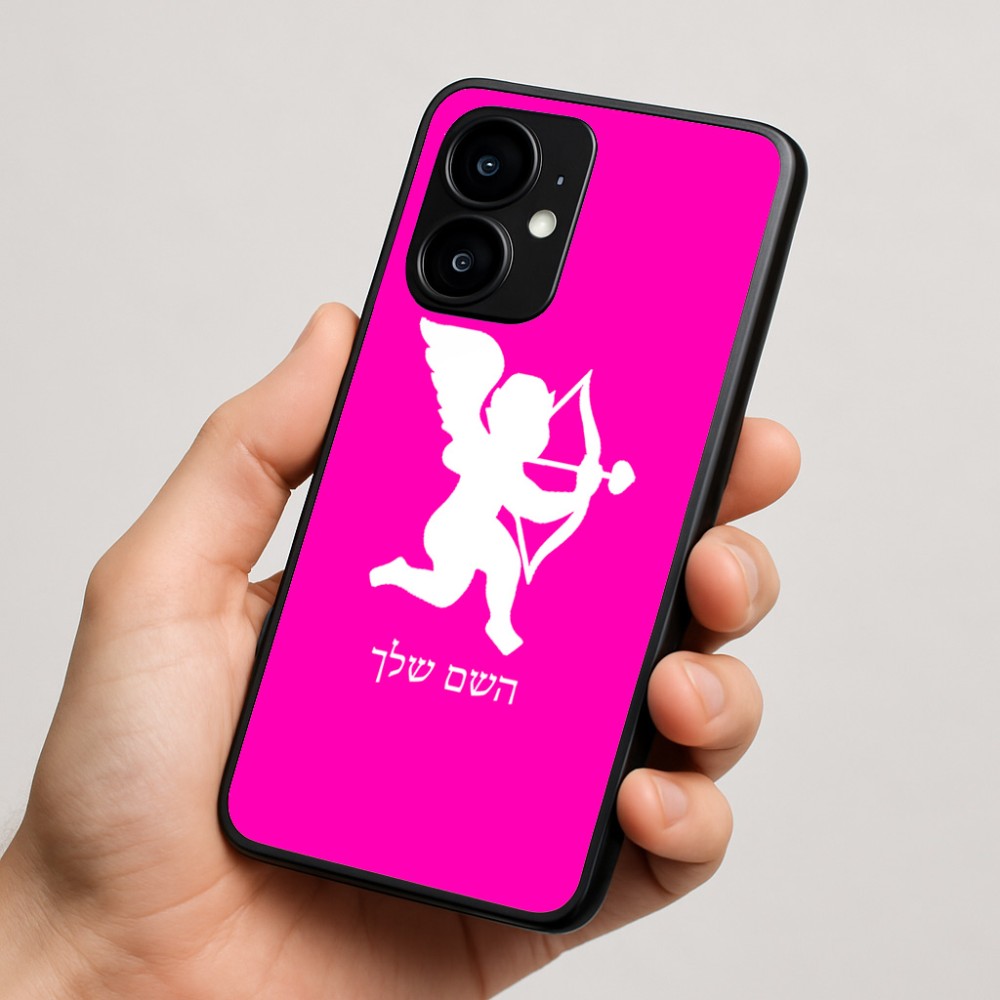 כיסוי בעיצוב אישי עם השם שלך לדגם - Motorola moto X70 Air בעיצוב קופידון